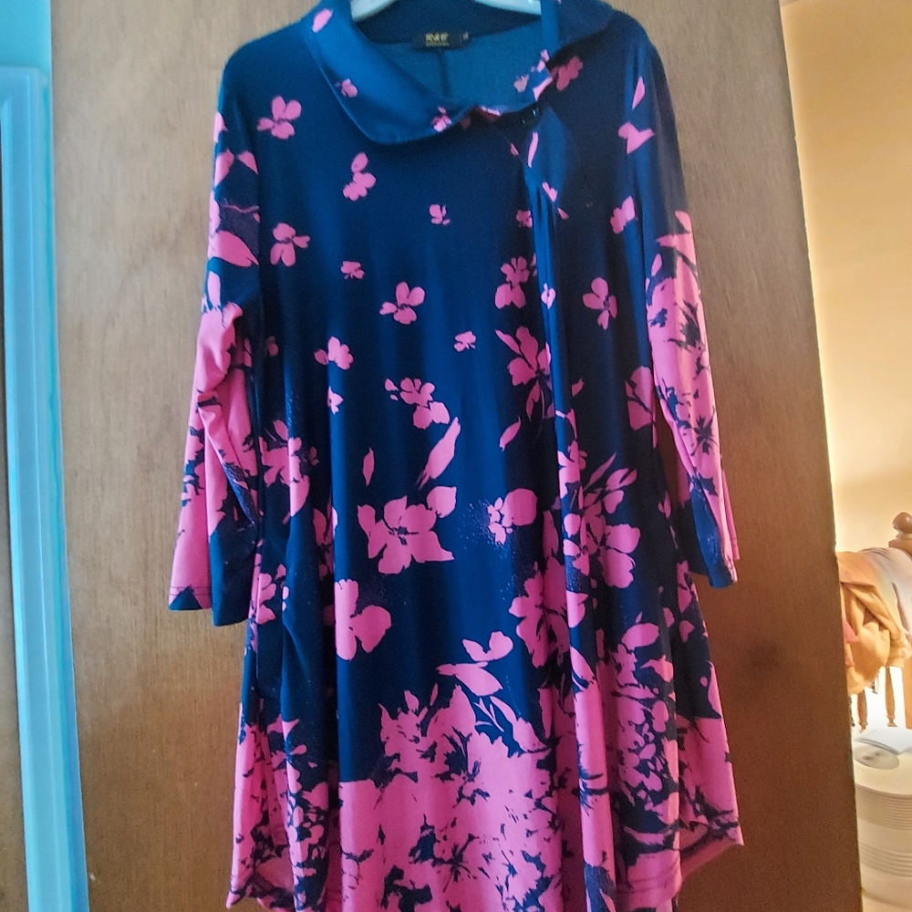 Navy blue and pink tunic or dress